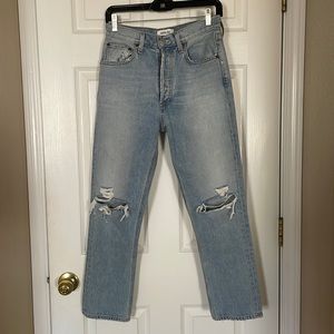 Agolde Riley High Rise Straight Crop Jean